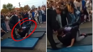 Adevărul despre filmarea viralizată în România, în care un polițist lovește un licean. Cine era, de fapt, tânărul