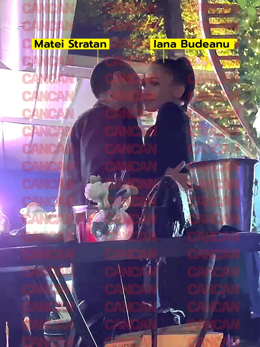 Matei Stratan și Iana Budeanu, îmbrățișați, ca doi îndrăgostiți