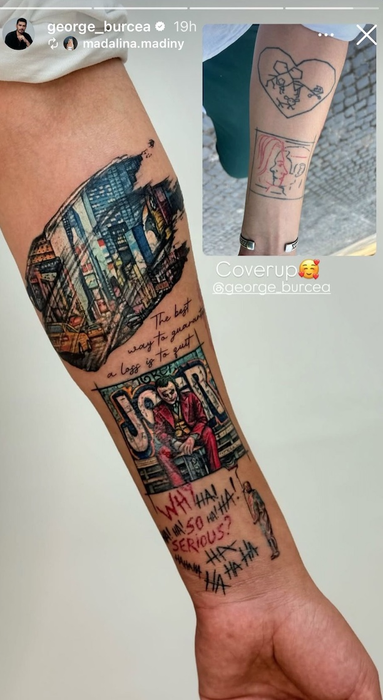 Tatuajul pe care Mady i l-a făcut lui George Burcea. Sursa: Instagram