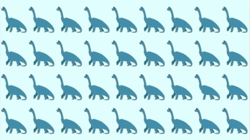 TEST IQ | Unul dintre acești 36 de dinozauri este diferit de ceilalți. Geniile îl găsesc în 4 secunde