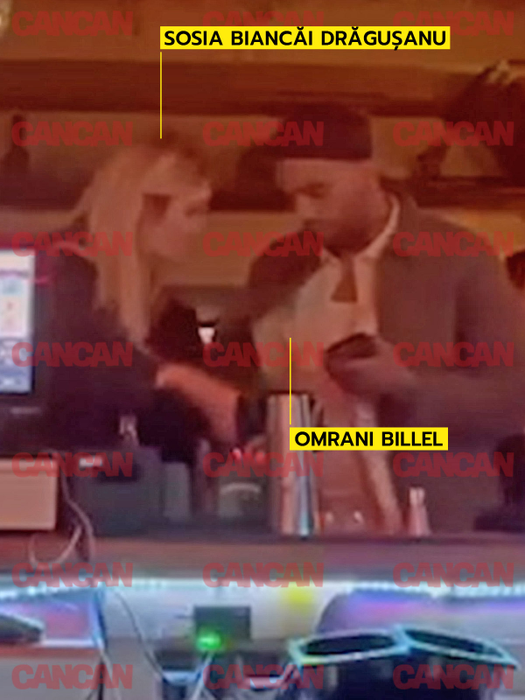 Billel Omrani și sosia Biancăi Drăgușanu