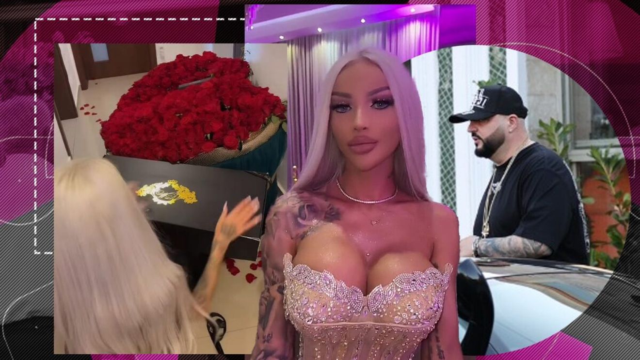 Iubita bombă sexy a ”leșinat” când a deschis! Dani Leș lovește din nou: cinci oameni au făcut show la ușa ei!