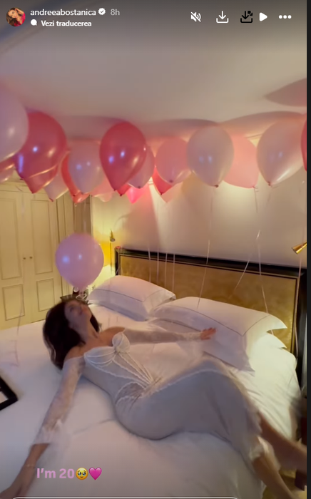 Andreea Bostănică, răsfățată de ziua ei de naștere! Cum a surprins-o iubitul la miezul nopții. VIDEO FABULOS