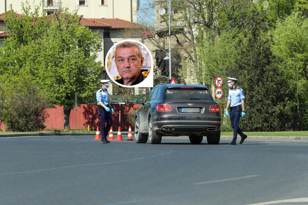 Gigi Becali a fost oprit de agenții de la Rutieră