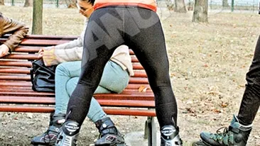 A topait pana a picat lata! Asistenta matinalilor Razvan si Dani a facut show in parcul Moghioros