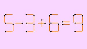 Test IQ cu 10 probleme cu chibrituri | Prima: Adăugați 1 băț pentru a corecta egalitatea 5-3+6=9
