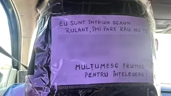 Mesajul lipit de un șofer BOLT român, pe spatele tetierei: „Eu sunt într-un scaun rulant, îmi pare rău nu te…” Finalul a devenit viral