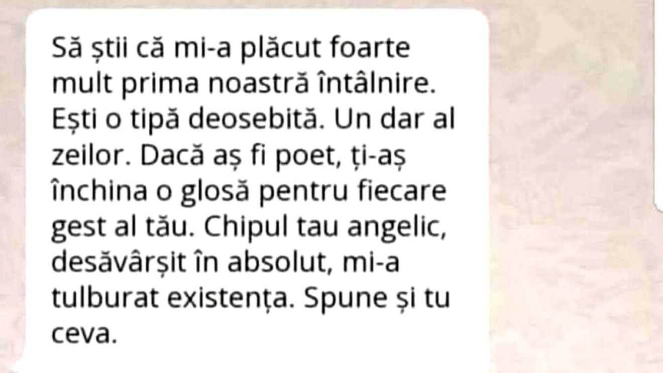BANC | Discuție pe WhatsApp după prima întâlnire