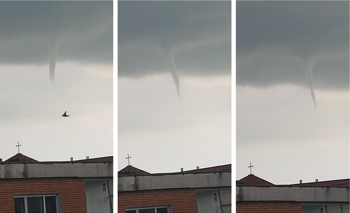 O tornadă a îngrozit locuitorii din apropiere de Timișoara. Totul a fost filmat
