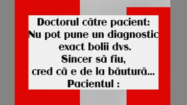 BANC | Doctorul către pacient: ”Nu pot pune un diagnostic”