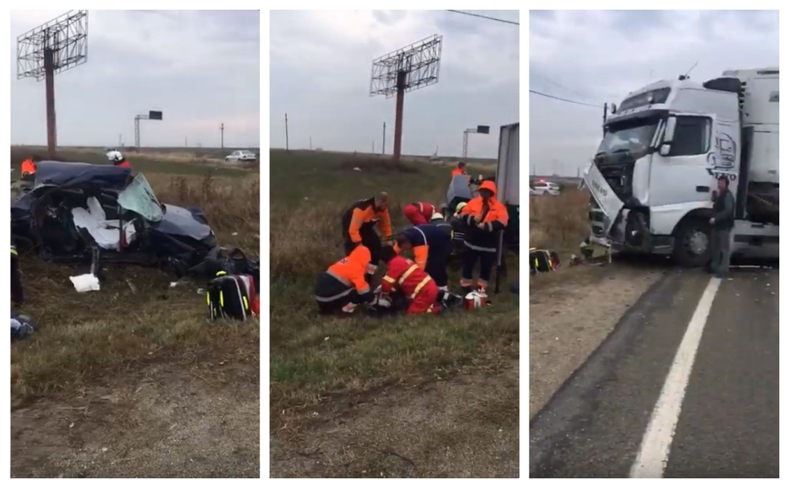 Accident înfiorător în apropiere de Craiova! Doi soți au murit, după ce mașina lor s-a izbit de un tir