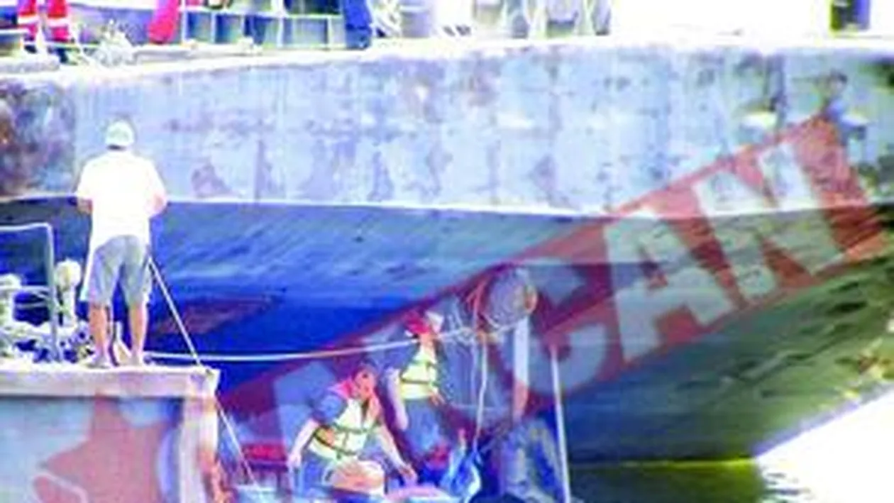 Bomba activa agatata de ancora unei barje