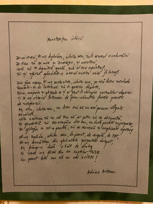 ”Punctuația iubirii”, noul volum de versuri semnat de Adrian Artene: ”Cuvintele nu îmbătrânesc! Nici anii nu le cuprind!”