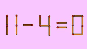 Test IQ exclusiv pentru genii | Corectați 11 - 4 = 0, mutând un singur chibrit