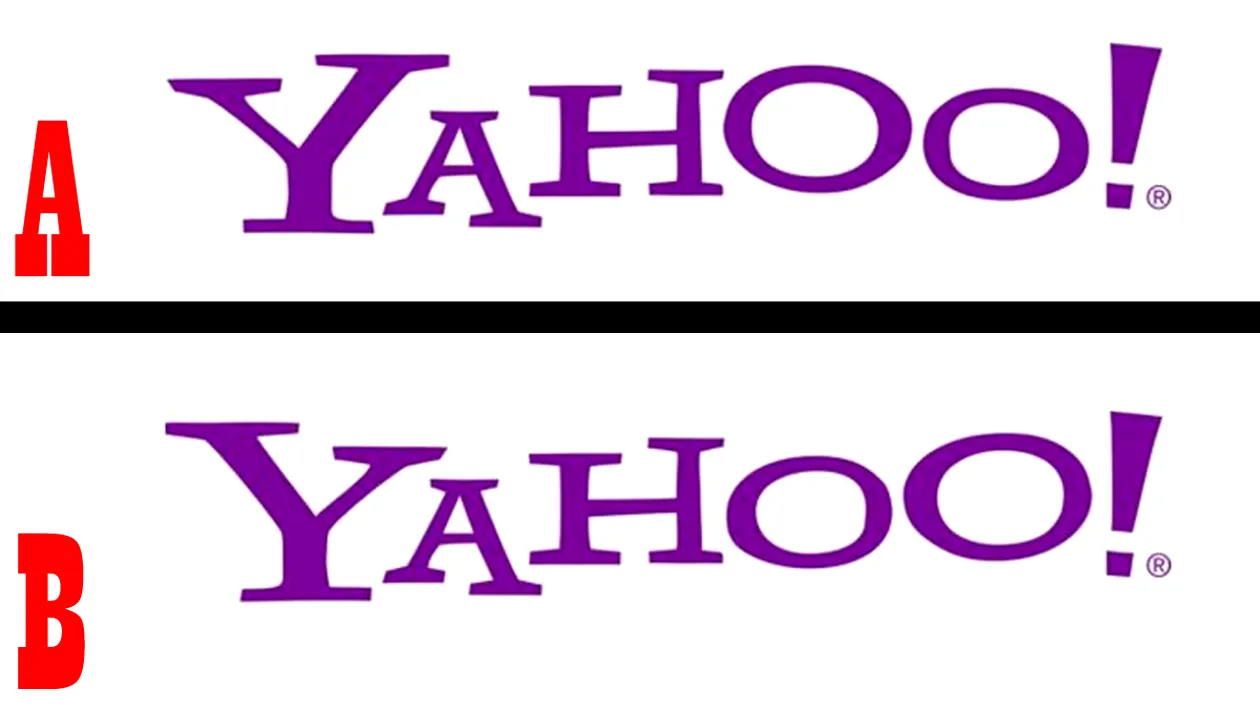 Test IQ cu 10 întrebări virale | Prima: Care dintre cele 2 logo-uri Yahoo e corect?