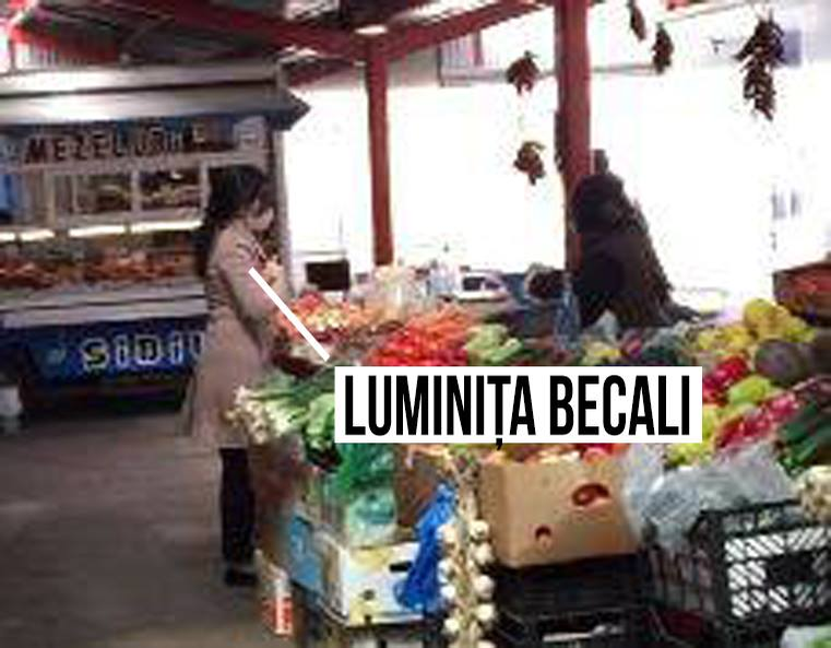 Luminița Becali, la taraba cu legume
