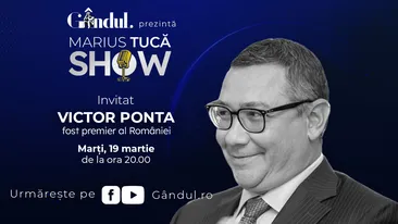 Marius Tucă Show începe marți, 19 martie, de la ora 20.00, live pe gândul.ro. Invitat: Victor Ponta