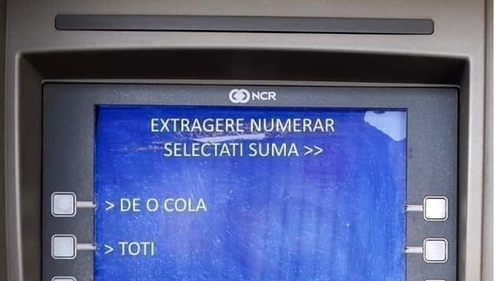 BANCUL ZILEI | Extragere numerar: Selectați suma!