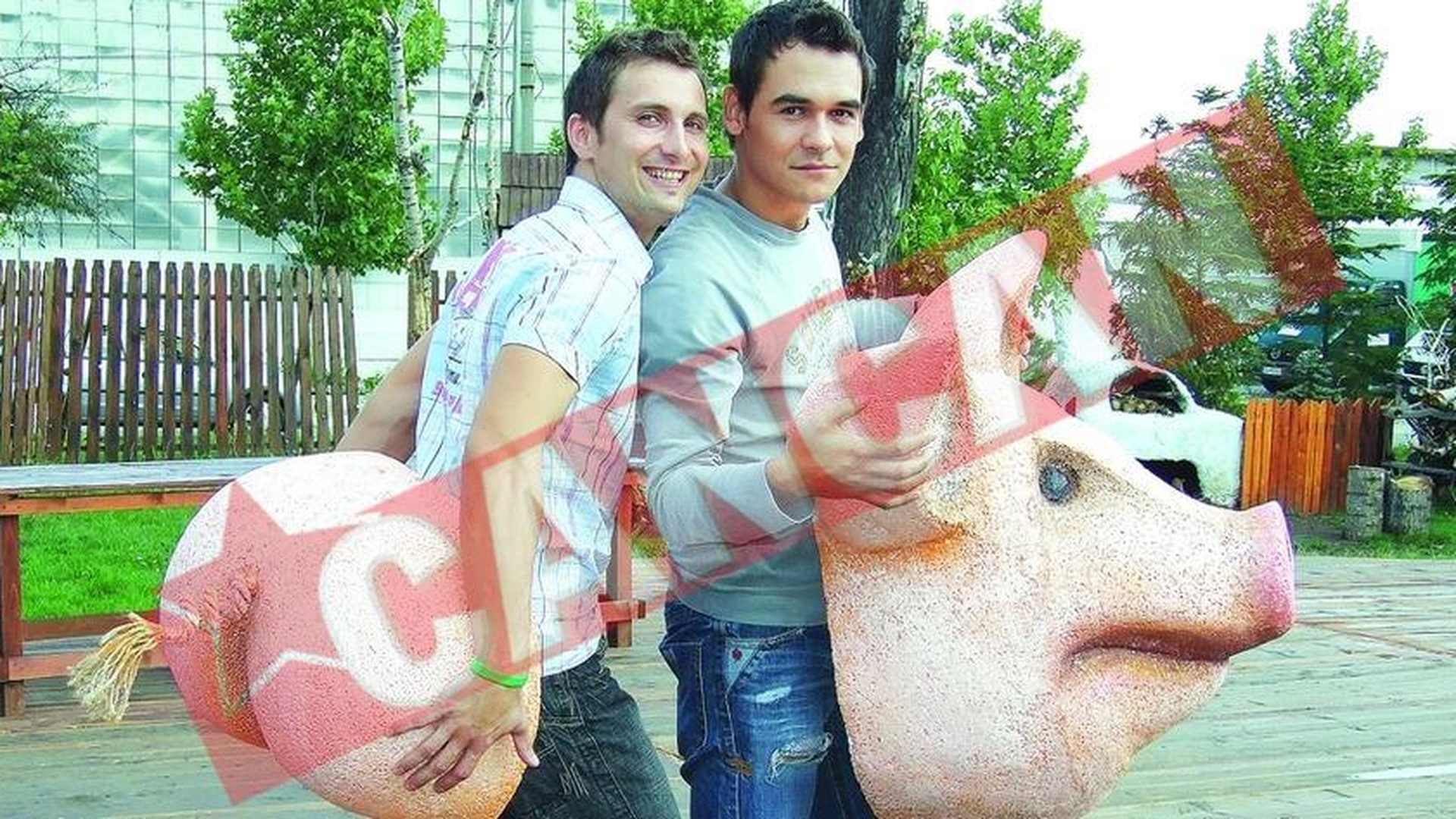 Razvan si Dani vor sari in Dambovita, calare pe porc