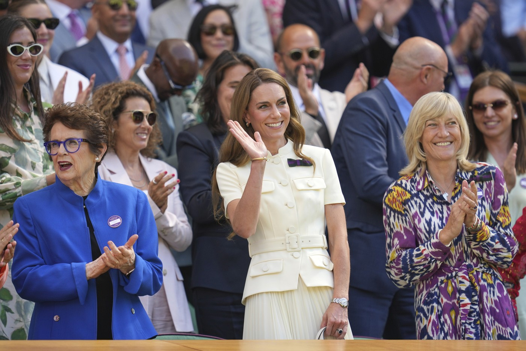Kate Middleton și Simona Halep au urmărit finala Wimbledon din loja regală/ sursă foto: Profimedia