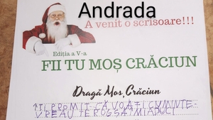 Scrisoarea emoționantă a micuței Andrada pentru Moș Crăciun: "Îți promit că voi fi cuminte, te rog să-mi aduci o..."