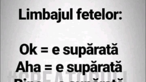 Bancul sfârșitului de săptămână | Limbajul fetelor