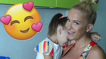 Incredibil! Evelin, fetița de doi ani a Andei Adam, a băut două beri