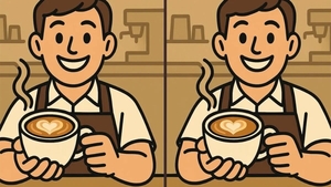 Test de logică | Acești 2 barista par identici, dar nu sunt. Găsiți toate cele 3 diferențe!