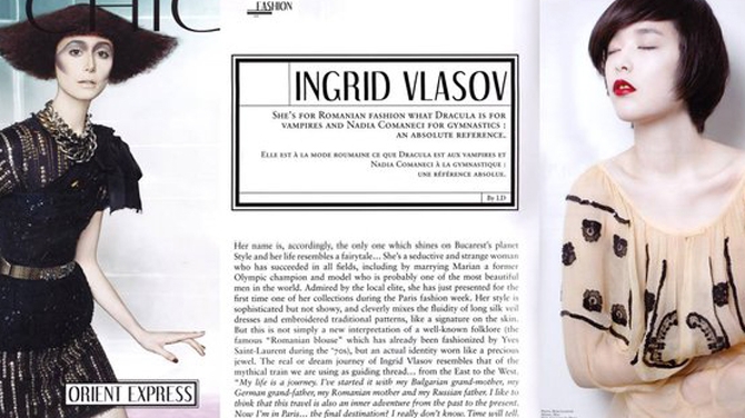 Ultima colectie semnata de Ingrid Vlasov nu a trecut neremarcata