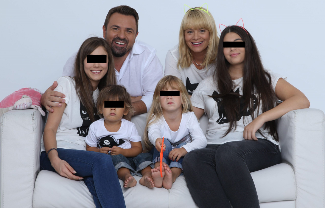 Horia Brenciu alături de familia lui. Sursă foto: social media