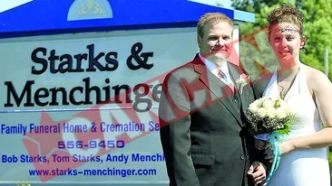 S-au casatorit la pompe funebre