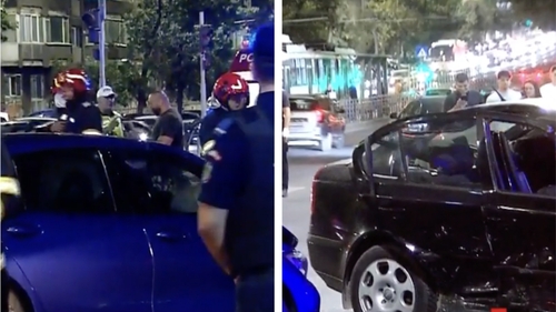 Accident cumplit în București. Manevra greșită a unui șofer a trimis o gravidă și alți 4 oameni la spital
