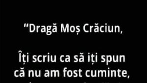 BANCUL ZILEI | "Dragă Moș Crăciun"