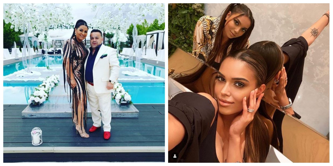 Îmbrăcată sumar, Adriana Simionescu, dans provocator pe marginea piscinei! Soția lui Adrian Minune a purtat un costum de baie sexy și s-a distrat alături de fiicele sale