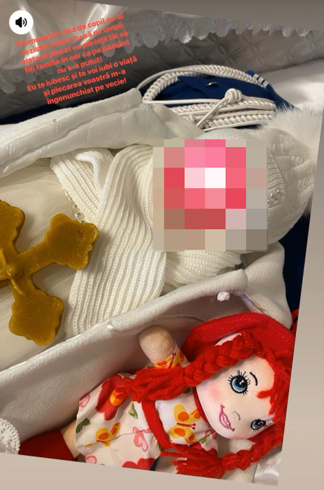 Primele imagini de la priveghiul lui Sorin și a Dianei Iacob. Obiectul pe care l-a pus familia în sicriul cu trupul neînsuflețit al fetiței lor