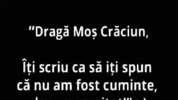BANCUL ZILEI | Scrisoare către Moș Crăciun