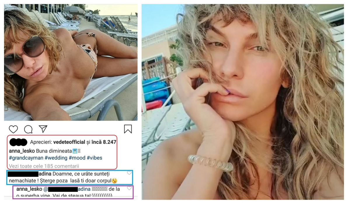 Anna Lesko a explodat când a fost jignită în public, după ce s-a pozat nemachiată. Ce replică de mahala a folosit artista