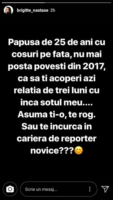 Brigitte, mesaj tranșant pentru amanta mai tânără a lui Ilie Năstase: „Păpușă de 25 de ani, cu coșuri pe față, asumă-ți relația cu încă soțul meu”