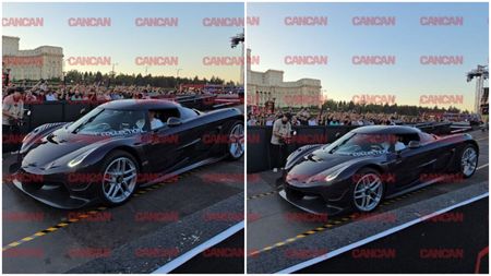 Bolidul care a atras privirile la București! Imagini cu mașina de 5 milioane de $ care a defilat în Piața Constituției