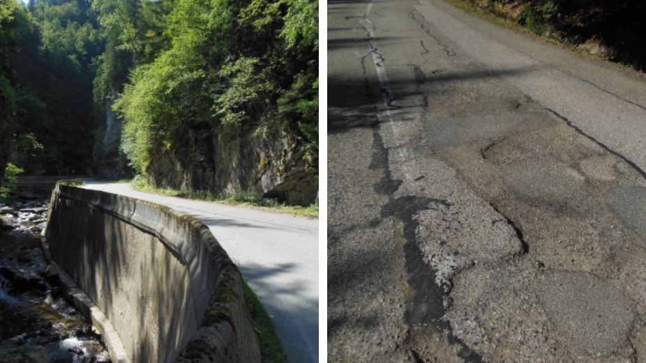 Localnicii din Valea Jiului se plâng de starea drumului naţional: "În scurt timp nu o să mai admirăm peisajul minunat"
