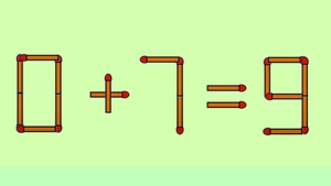 Test IQ cu chibrituri | 0+7=9 este greșit. Corectați egalitatea mutând un singur băț!