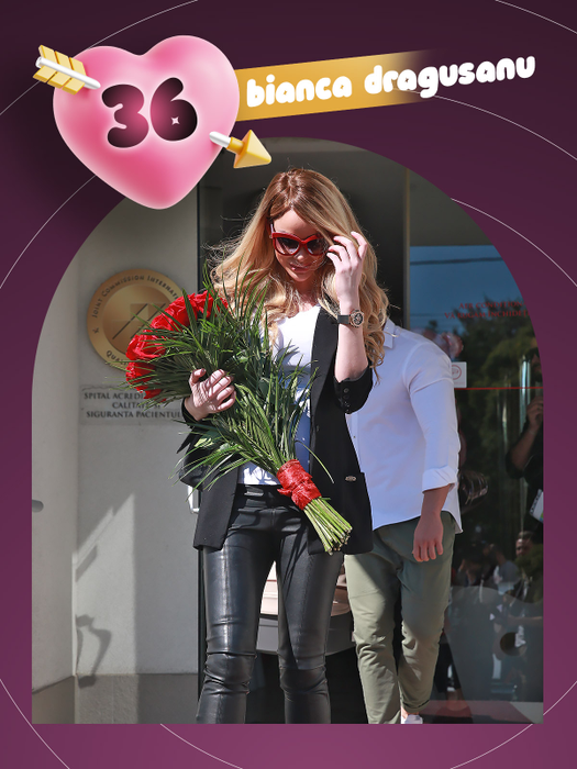 Bianca Drăgușanu, Cristina Pucean și Ramona Olaru, răsfățate peste măsură! Top 40 iubăreți cu brațele pline de flori, de Valentine’s Day