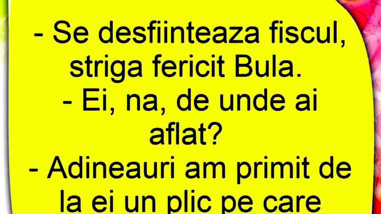 BANC | Bulă strigă fericit: Se desființează FISC-ul!