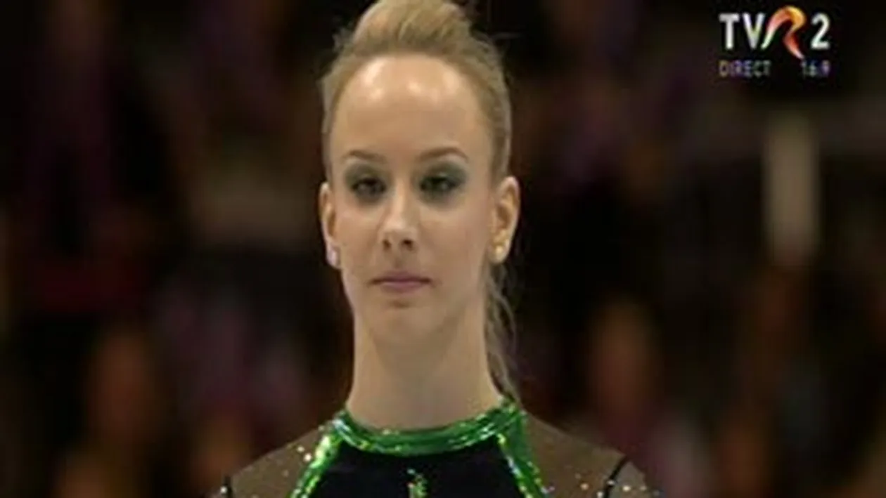 Sandra Izbasa a castigat medalia de aur la proba de sarituri la campionatele europene la Bruxelles.