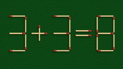 Test de inteligență | Mutați un singur chibrit pentru a corecta 3 + 3 = 8
