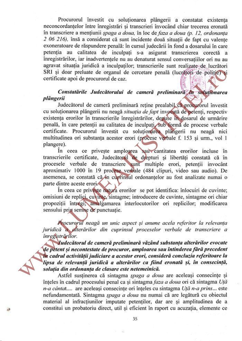 Referarul întocmit de judecătoarea Francisca Vasile scoate la iveală neregulile comise în dosar