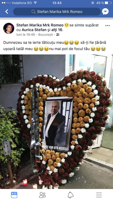 Fiul trece cu greu peste pierderea suferită şi a trimis un mesaj pe Facebook