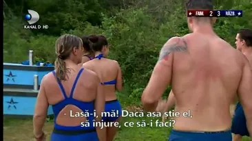 Exatlon 21 ianuarie 2019. Concurenții și-au aruncat vorbe ca la ușa cortului: “Aşa ştie el, să înjure”