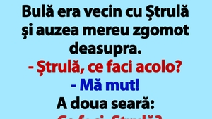 BANCUL ZILEI | Bulă era vecin cu Ștrulă și auzea mereu zgomot deasupra