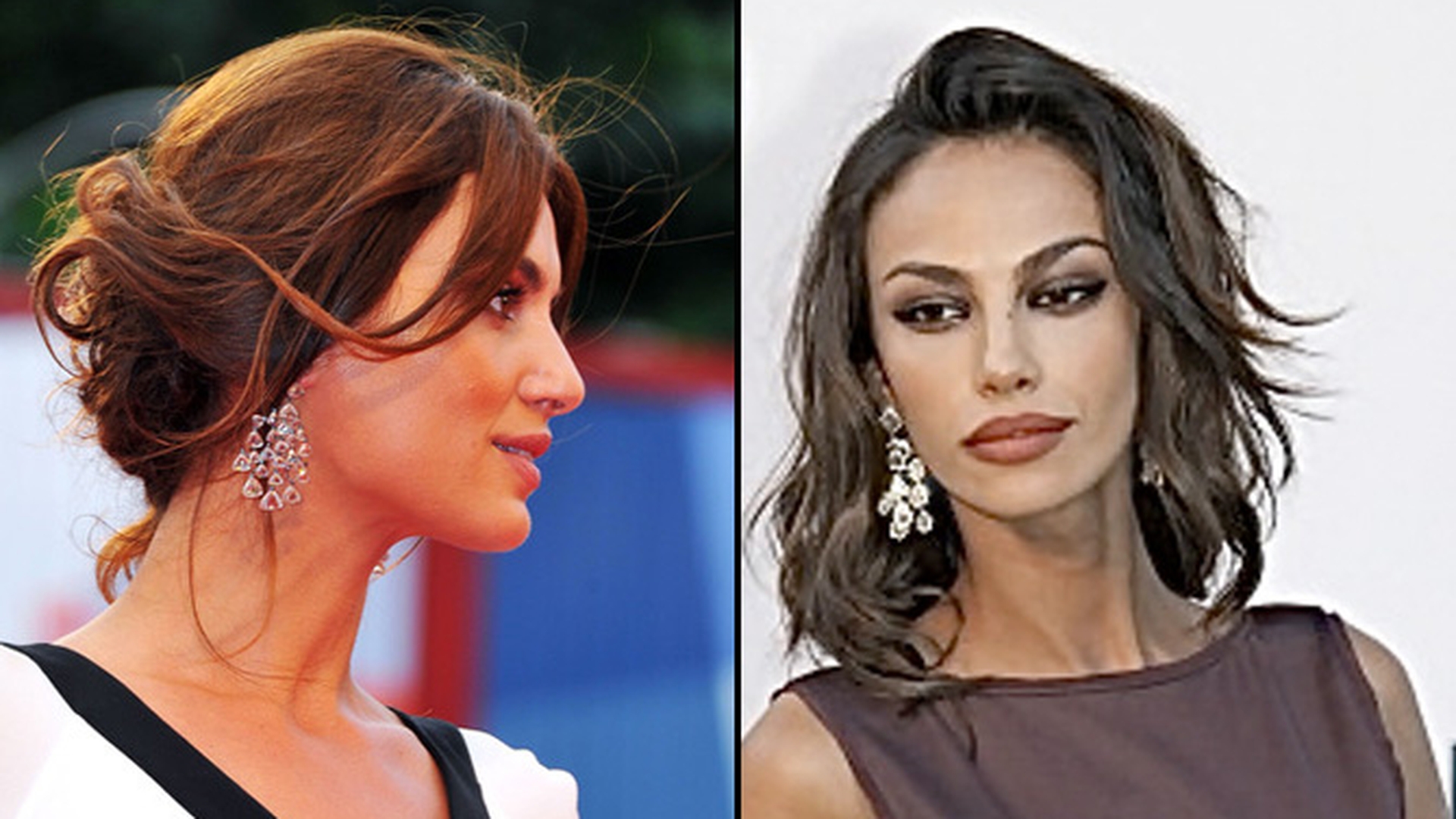 Catrinel Menghia o copiaza pe Madalina Ghenea pana la cele mai mici detalii! A purtat aceeasi rochie, cercei similari, coafura asemanatoare si ii imita pana si gesturile